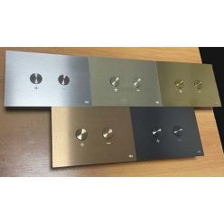 Панель смыва пневматическая OLI Blink Gun Metal (вороненая сталь) - ультратонкий металл (882567) 