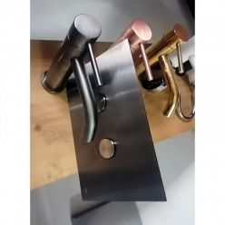Панель смыва пневматическая OLI Blink Gun Metal (вороненая сталь) - ультратонкий металл (882567) 
