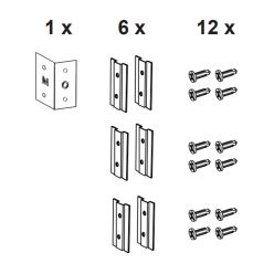 Кронштейны для установки модуля TECESpring в профиль ТЕСЕ (комплект 6 шт), 9018999R