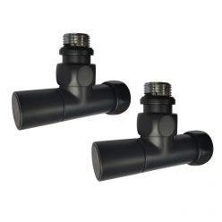 Угловой вентиль колпачковый 3/4"х1/2", черный