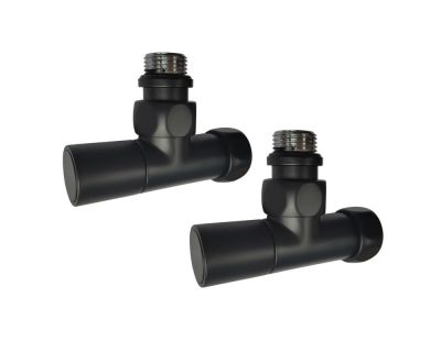 Угловой вентиль колпачковый 3/4"х1/2", черный