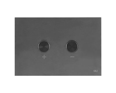 Панель смыва пневматическая OLI Blink Gun Metal (вороненая сталь) - ультратонкий металл (882567) 