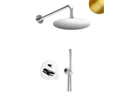 Душевая система скрытого монтажа Bruma Adagio на 2 потока, Set1931301SR-Adagio300, цвет золото
