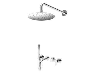 Душевая система скрытого монтажа Bruma Leaf на 3 потока, Set1673123CR, цвет хром глянец