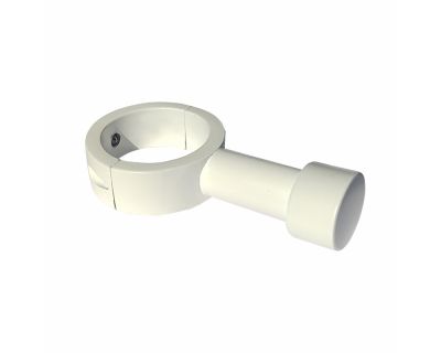 Крючок разъемный круглый ВКР-01 белый, на трубу  1" (32 мм).