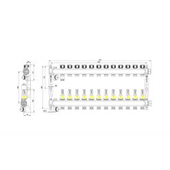TECEfloor 77310012 Коллектор стальной на 12 контуров для поверхностного отопления с расходомерами в сборе