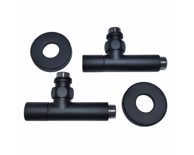 Угловой вентиль колпачковый 1/2"х1/2" ш/ш, черный