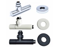 Комплект для подключения с вентилем (круглый) 3/4" 1/2" хром глянец, Stinox 