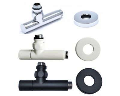 Комплект для подключения с вентилем (круглый) 3/4" 1/2" хром глянец, Stinox 