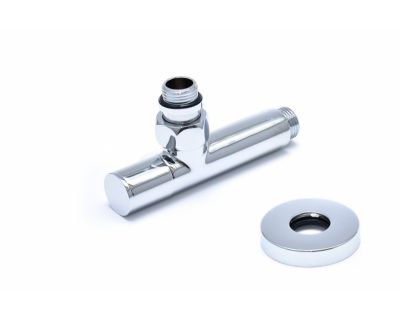Угловой вентиль колпачковый 1/2"х1/2" ш/ш, хром глянец