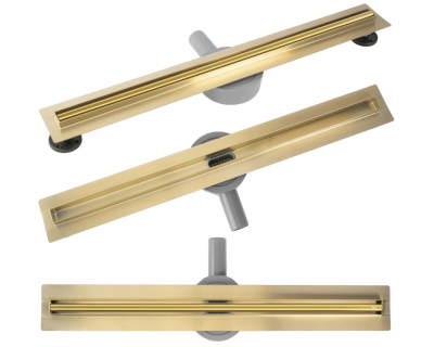 Трап для душа Rea NEOX SLIM PRO MATT GOLD 70 см, REA-G2714 золото матовое