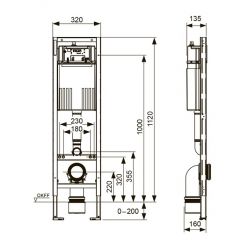 Инсталляция для подвесного унитаза TECEbase 9400440 (ширина 320 мм)