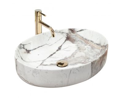 Умывальник на столешницу Rea QUEEN THUNDER SHINY, 550x415x140