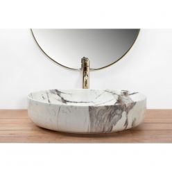 Умывальник на столешницу Rea QUEEN THUNDER SHINY, 550x415x140