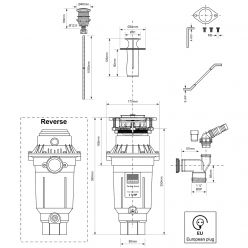 Измельчитель пищевых отходов McAlpine Perfect Grind® Slim, WDU-4ASEU-CARB