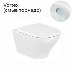 Унитаз подвесной Roca Optica Rimless® Vortex 346V13000+801F72001 система вихревого смыва «торнадо»