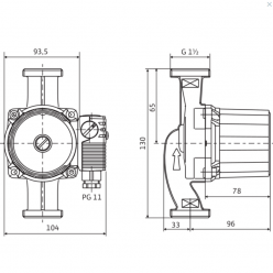 Циркуляционный насос Wilo STAR-RS 25/6-130-RK, 9168934