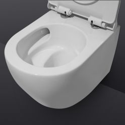 Унитаз подвесной Pestan Fluenta 49x35,5 Turbo 360° с пневмокрышкой 40013803 + 40013801