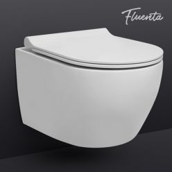 Унитаз подвесной Pestan Fluenta 49x35,5 Turbo 360° с пневмокрышкой 40013803 + 40013801