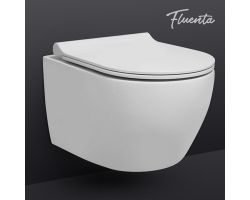 Унитаз подвесной Pestan Fluenta 49x35,5 Turbo 360° с пневмокрышкой 40013803 + 40013801