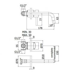 Смеситель для раковины Paffoni Light LIG006CR70