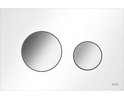 Панель смыва TECEloop 2.0, 9240927, пластик белый матовый клавиши хром глянцевый