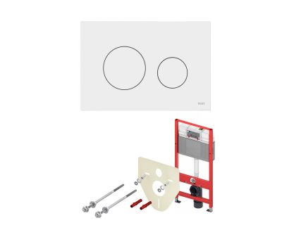 Инсталляция для унитаза TECE base kit 9400920, клавиша белая глянцевая