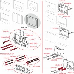 Кнопка смыва AlcaPlast Flat FUN-INOX нержавеющая сталь