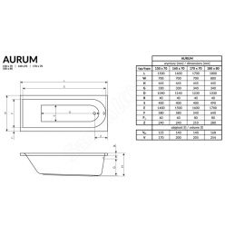 Акриловая ванна Excellent Aurum 180x80 WAEX.AUR18WH