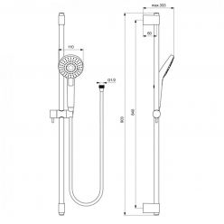 Душевой гарнитур Ideal Standard IdealRain, B2237AA