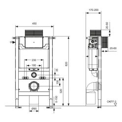 Инсталляция TECEspring profil высота 820 мм, S300380