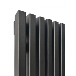 Радиатор Ростела Rib 6 / 280х2000 черный муар 9005