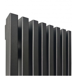 Радиатор Ростела Rib 8 / 380х1500 черный муар 9005