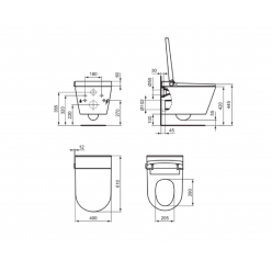 Умный подвесной безободковый унитаз-биде Ideal Standard I.Life E, K875501 