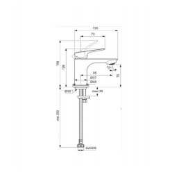 Смеситель Ideal Standart CeraLife O для раковины H100, BE006AA