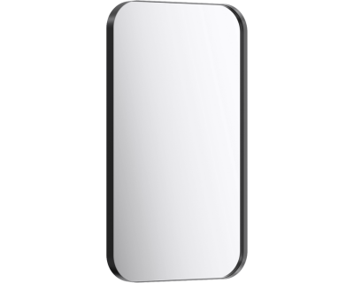 Зеркало в металлической раме Aqwella RM 50x90x4 см черное, RM0205BLK