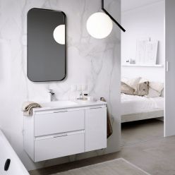 Зеркало в металлической раме Aqwella RM 50x90x4 см черное, RM0205BLK