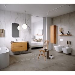 Зеркало в металлической раме Aqwella RM 50x90x4 см черное, RM0205BLK
