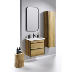 Зеркало в металлической раме Aqwella RM 50x90x4 см черное, RM0205BLK