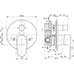 Система скрытого монтажа Ideal Standard Cerafine Model O (6 in 1), SetA7193AA-2