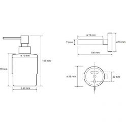 Дозатор мыла Bemeta SABLO 200 мл  золото, 160109102