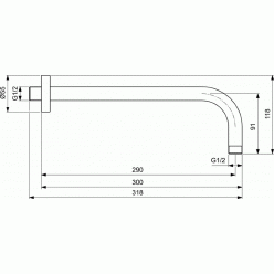 Комплект душевой системы Ideal Standard ESLA 6 in 1 BD002XC для скрытого монтажа + смеситель для умывальника