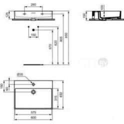 Умывальник Ideal Standard EXTRA T372701, 60x45 см