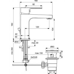 Комплект душевой системы Ideal Standard ESLA 6 in 1 BD002XC для скрытого монтажа + смеситель для умывальника