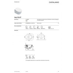 Комплект: инсталляции для унитаза TECEbase 9400413 и унитаз Catalano Italy 0711520001 с сиденьем микролифт