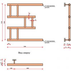 Полотенцесушитель водяной Fincopper FCM 500*500 белый RAL 9016 медный