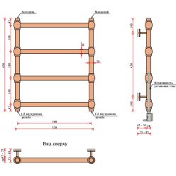 Полотенцесушитель водяной Fincopper FCR 630*500 белый RAL 9016 медный