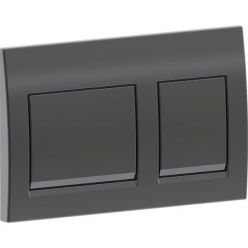 Инсталляция для подвесного унитаза Geberit Alpha 112 см с кнопкой Geberit Alpha 35, черный хром, 458.233.00.2A35Bc (оружейная сталь)