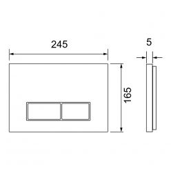 Панель смыва TECEspring S  S240521 нержавеющая сталь, сатин, gun metal PVD, покрытие против отпечатков пальцев