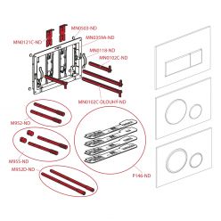 Инсталляция для унитаза AlcaPlast AM101/1120+M57-GM-M,  клавиша смыва GunMetal